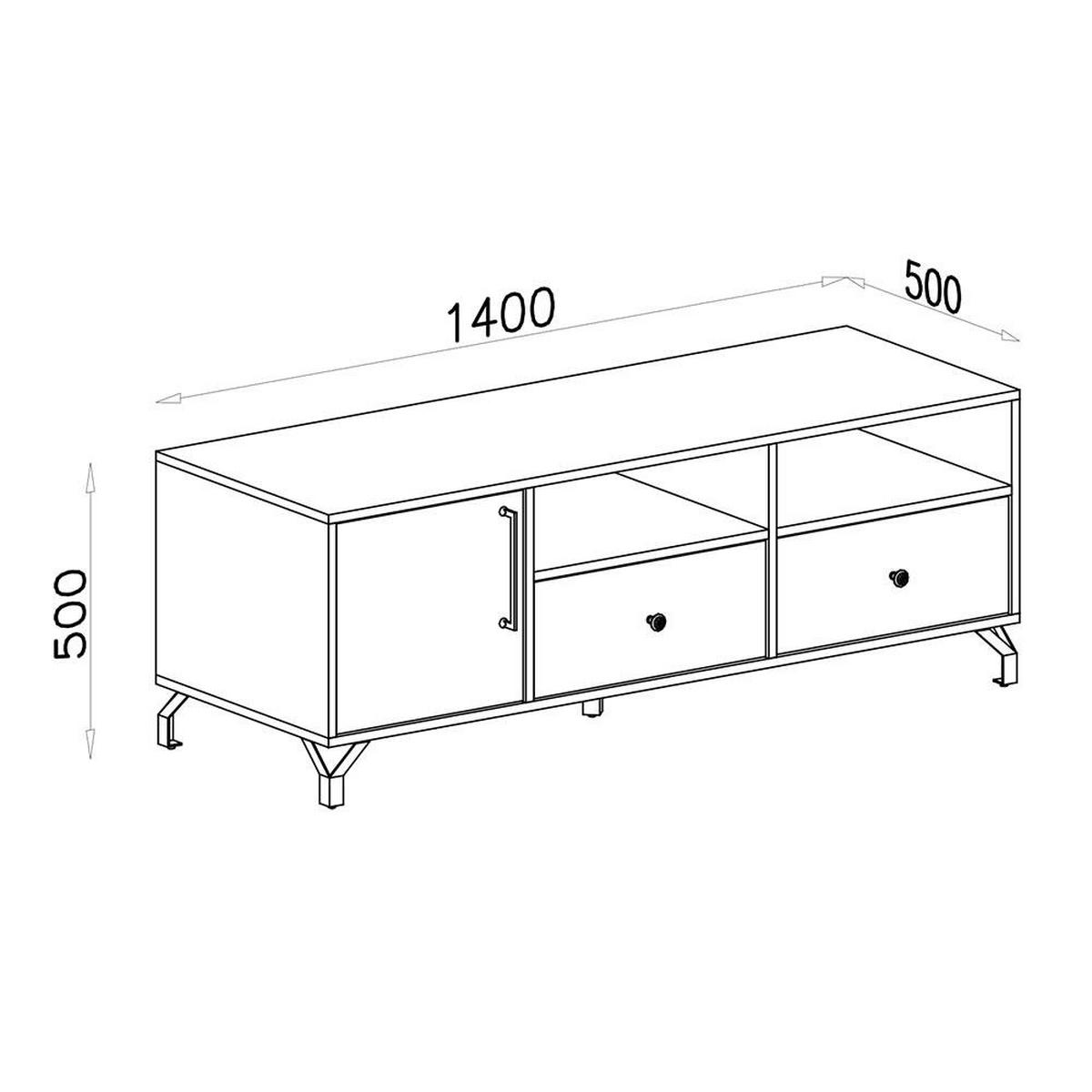 WOHNZIMMER Set – BERGEN System – Weiß - Weiß, Holzwerkstoff (90/190/40cm) - hi-markt