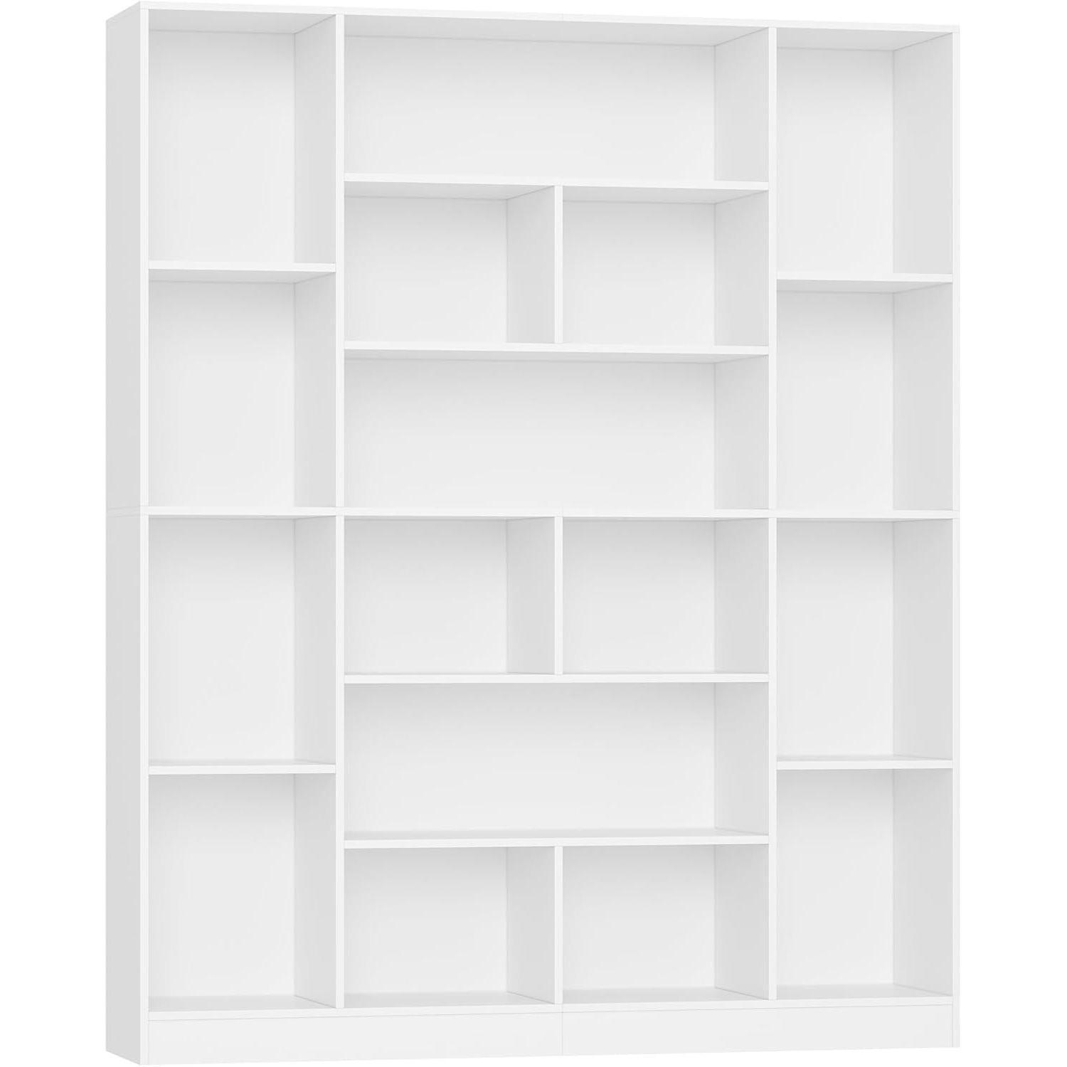 BÜCHERREGAL 17 Fächer Weiß 150 x 190,4 cm - Weiß, Holzwerkstoff (150/190.4/24.3cm)