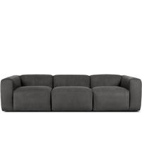 3-SITZER-MODULSOFA BUFFO mit extrem weicher und bequemer Sitzfläche, Kordstoff, grau - Grau, Textil (290/73/96cm) - KONSIMO®