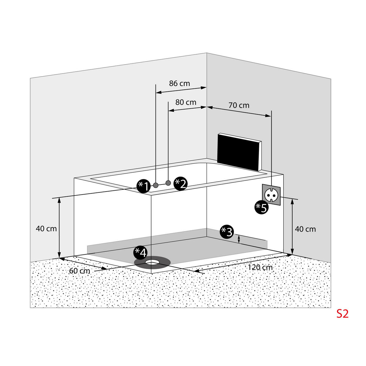 WHIRLPOOL Pool Badewanne mit TV T42L-TH-ALL 171x92cm - Weiß, Glas/Kunststoff (92/79/171cm) - AcquaVapore by Sandra Jentho