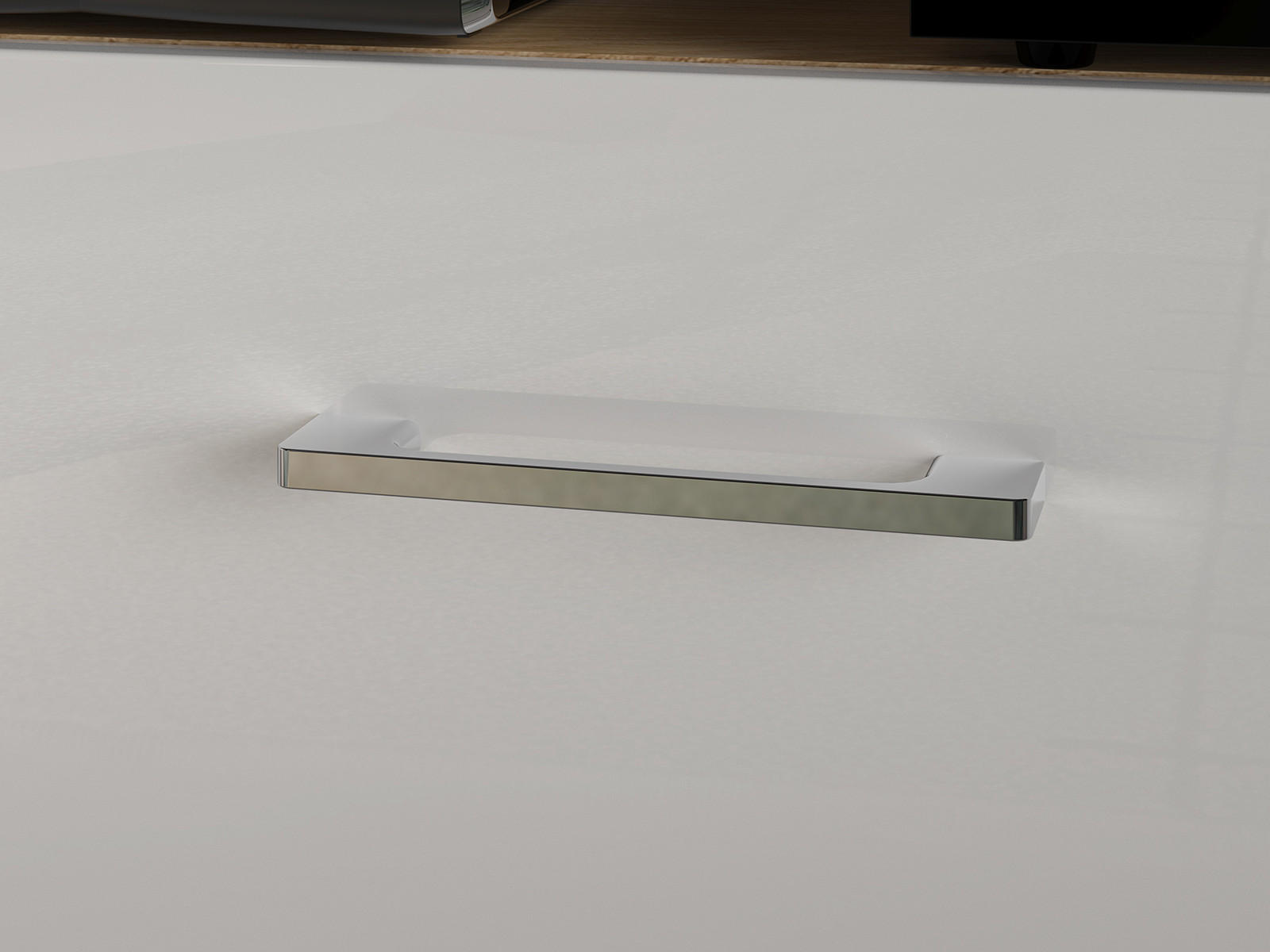 Thumbnail - Feldmann-Wohnen Lowboard, Weiß, Braun, Holz, 1 Fächer, 1 Schubladen, Rechteckig, 150x47x42 cm, Wohnzimmer, Wohnwände, Lo...