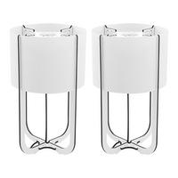 LED TISCHLEUCHTE LIGNANO Weiß Braun - Weiß, Holz (15/15/25cm) - Globo Lighting