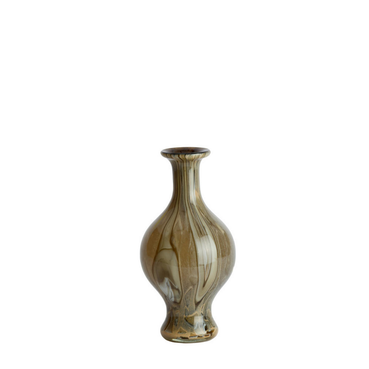VASE Jorven - Grün - 14.5/14.5/29.5 cm - Grün, Glas (29.5cm) - Light & Living