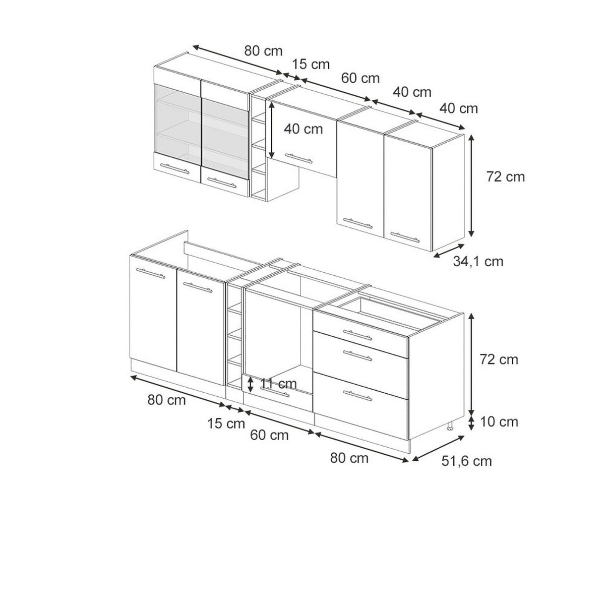 KUCHYŇSKÝ KOUT Fame-Line Tmavě šedá - medově dubová/tmavě šedá, kompozitní dřevo (235/81.6/46cm) - Vicco