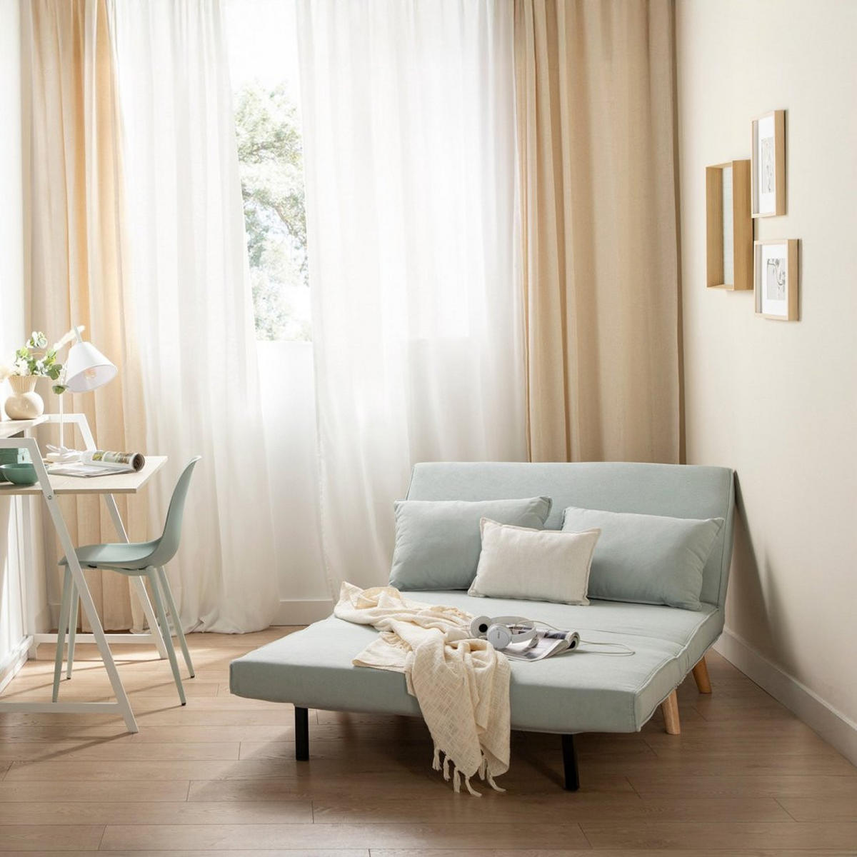 SCHLAFSOFA Noa Grün 117 cm x 79 cm - Grün, Textil (117/79/75cm) - Klast Home
