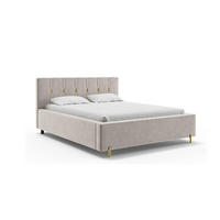 BETT FABIO - Taupe/Goldfarben, Holzwerkstoff (120/200cm) - Meblini