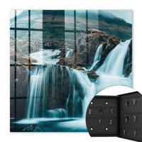 SCHLÜSSELBOX Schwarz 30x30 cm- Türöffnung nach rechts - Die Majestät der Natur - Blau, Metall (30/30/5cm) - TULUP