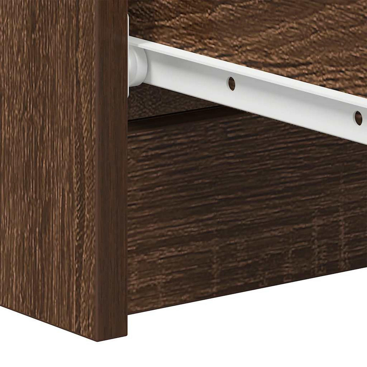 SIDEBOARD mit 4 Schubladen 60/35/98,5 cm aus Holzwerkstoff Braun Eichen-Optik Dekor - Dunkelbraun, Holz (60/98.5/35cm) - vidaXL