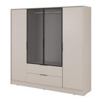 SCHRANK Kaschmir ELLY Geräumig - Beige, Holzwerkstoff (206/51/51cm) - Sepro Meble