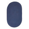 TEPPICH geflochten oval 50/80 cm - Dunkelblau, Textil (50/80cm) - Homescapes