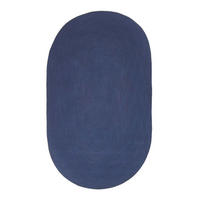 TEPPICH geflochten oval 60/90 cm - Dunkelblau, Textil (60/90cm) - Homescapes