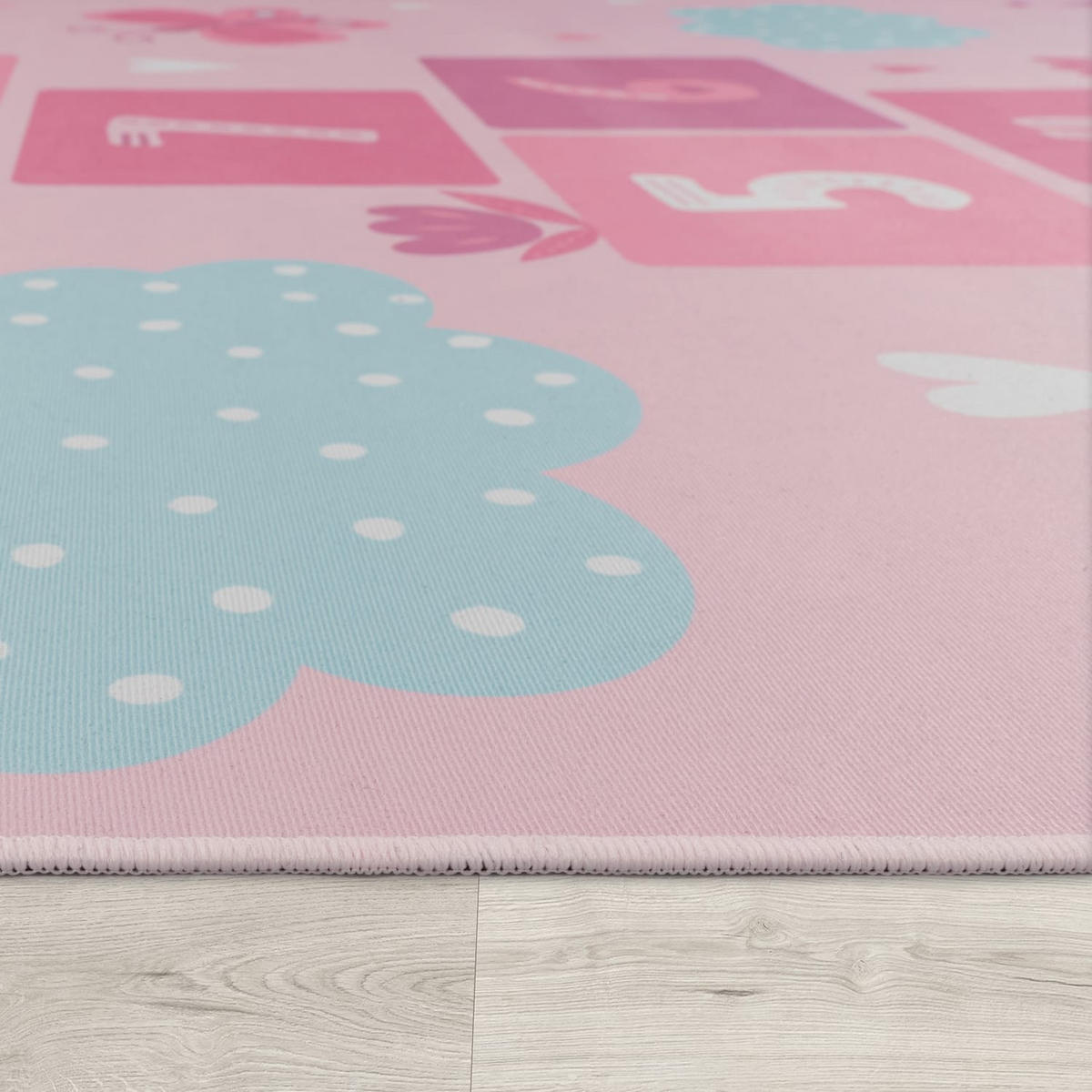 KINDERTEPPICH Herz Pink 160 x 220 cm - Pink, Kunststoff (160/220cm) - TT Home