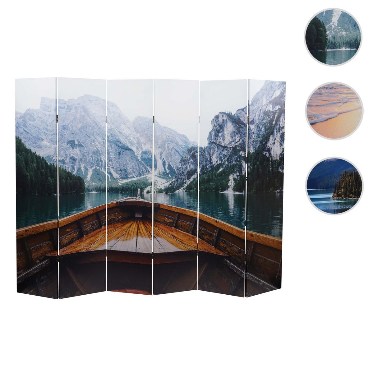 FOTO-PARAVENT Multicolor - Multicolor, Holz (244/180/2cm) - MCW