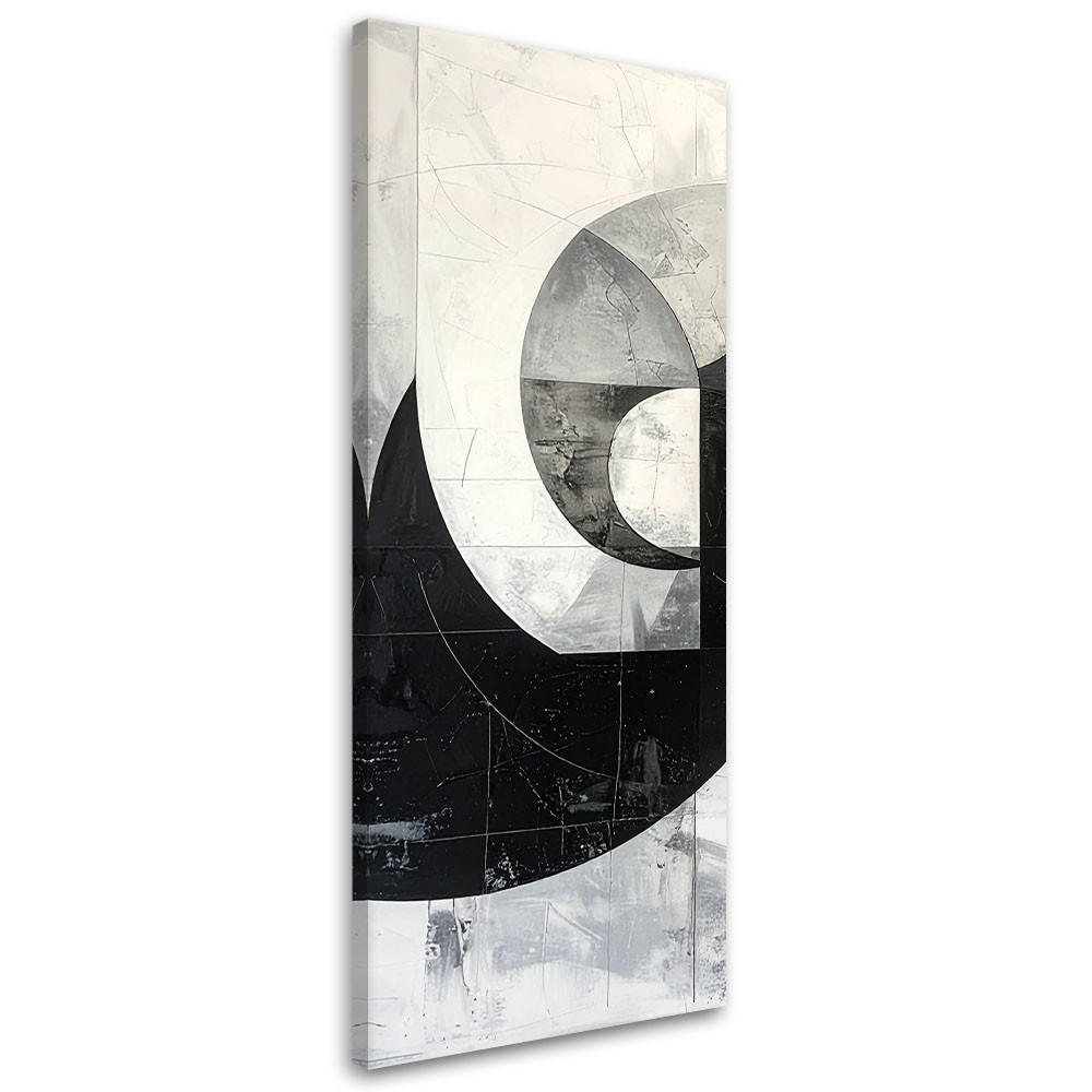 LEINWANDBILD 3D und geometrisch 50x150cm - Schwarz, Textil (50/150cm) - Feeby