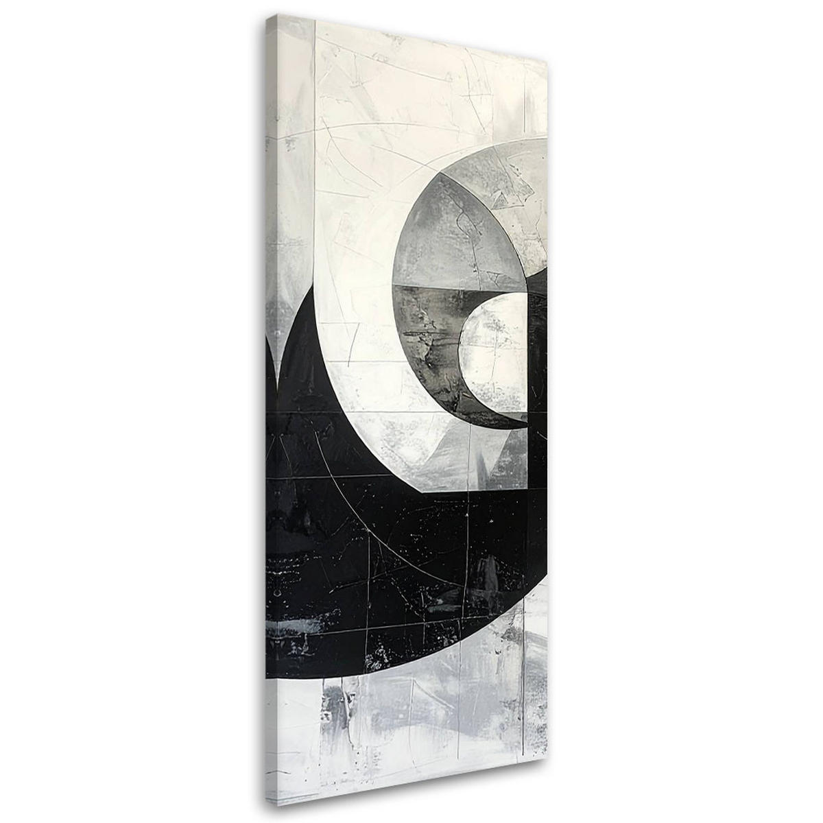 LEINWANDBILD 3D und geometrisch 50x150cm - Schwarz, Textil (50/150cm) - Feeby