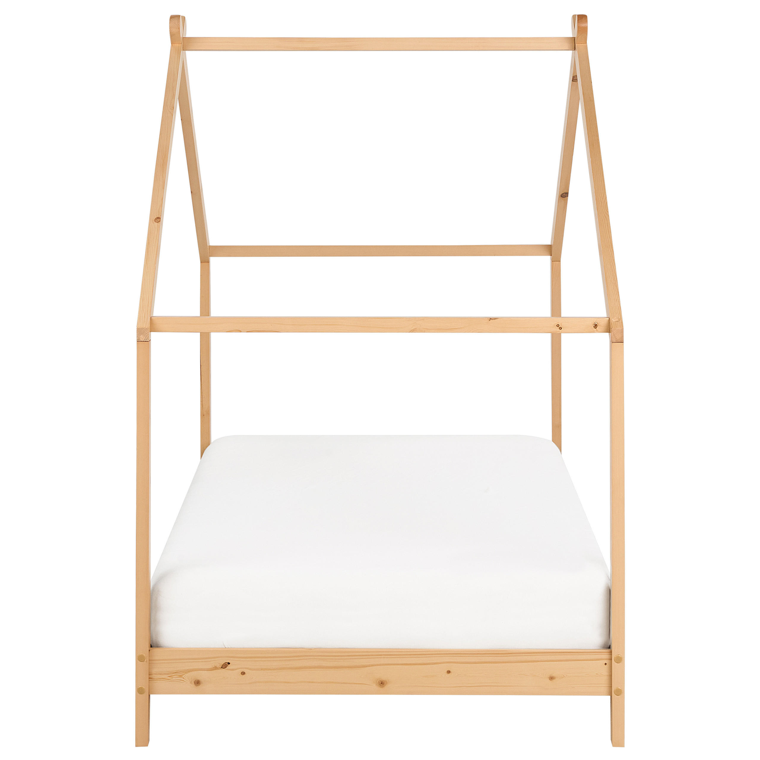 KINDER-HAUSBETT Heller Holzfarbton 90-200 cm Orlu - Eschefarben, Holz (90/200cm) - Beliani