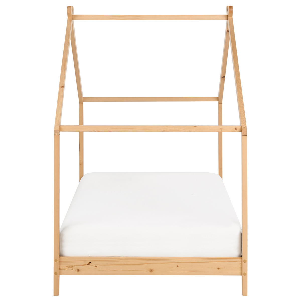 KINDER-HAUSBETT Heller Holzfarbton 90-200 cm Orlu - Eschefarben, Holz (90/200cm) - Beliani