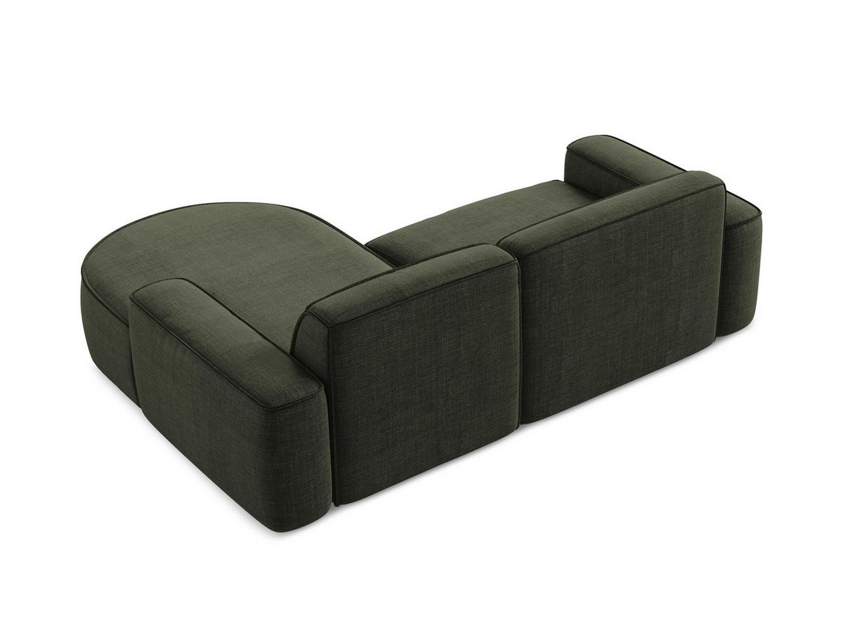 POUF Chenille Stoff Grau - Dunkelgrau/Schwarz, Holzwerkstoff/Kunststoff (94/40/89cm) - Makamii