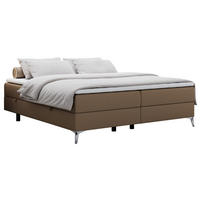 BOXBETT LESS 200/200 Braun Kunstleder - H4 - Braun, Holz/Textil (200/200cm) - MKS