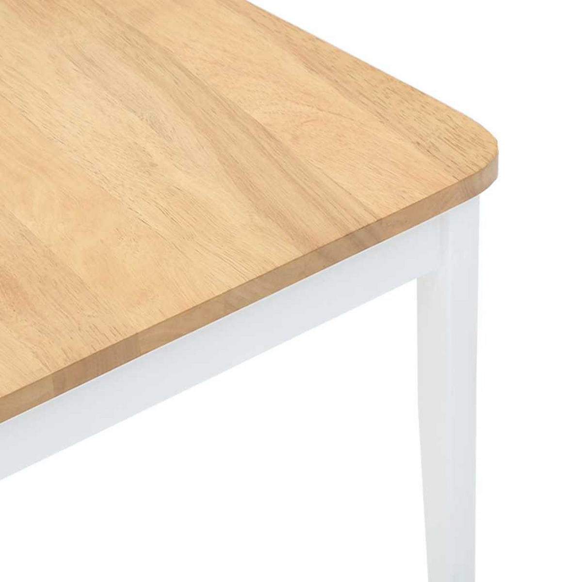ESSZIMMERSTÜHLE 2 Stk. Weiß Massivholz Gummibaum 48.5*49*90cm - Weiß/Braun, Holz (48.5/90/49cm) - ZMH