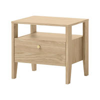 NACHTTISCH Snugly SU04 - Eichefarben/Goldfarben, Holz/Holzwerkstoff (50/47/40cm) - MIRJAN24