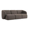 3-SITZER SOFA Bouclé Stoff Braun - Schwarz/Mokka, Holzwerkstoff/Kunststoff (244/75/94cm) - Makamii