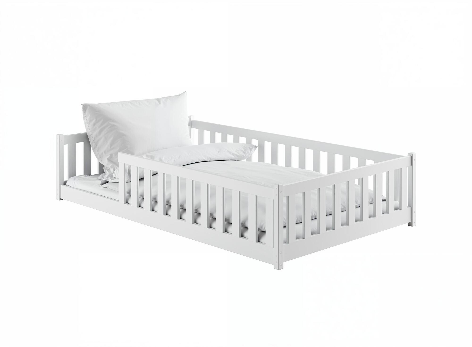 KINDERBETT OTIS Weiß 126x208x45 cm - Weiß, Holz - FURNLUX