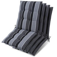 NIEDERLEHNER Sun-NL 105x50x8cm Anthrazit-Gestreift (4tlg) - Dunkelgrau, Textil (50/100cm) - Beautissu 