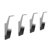 WANDHAKEN OHNE BOHREN Chrom - Chromfarben, Metall (1.7/6.2/1.8cm) - Designfabrik Hamburg