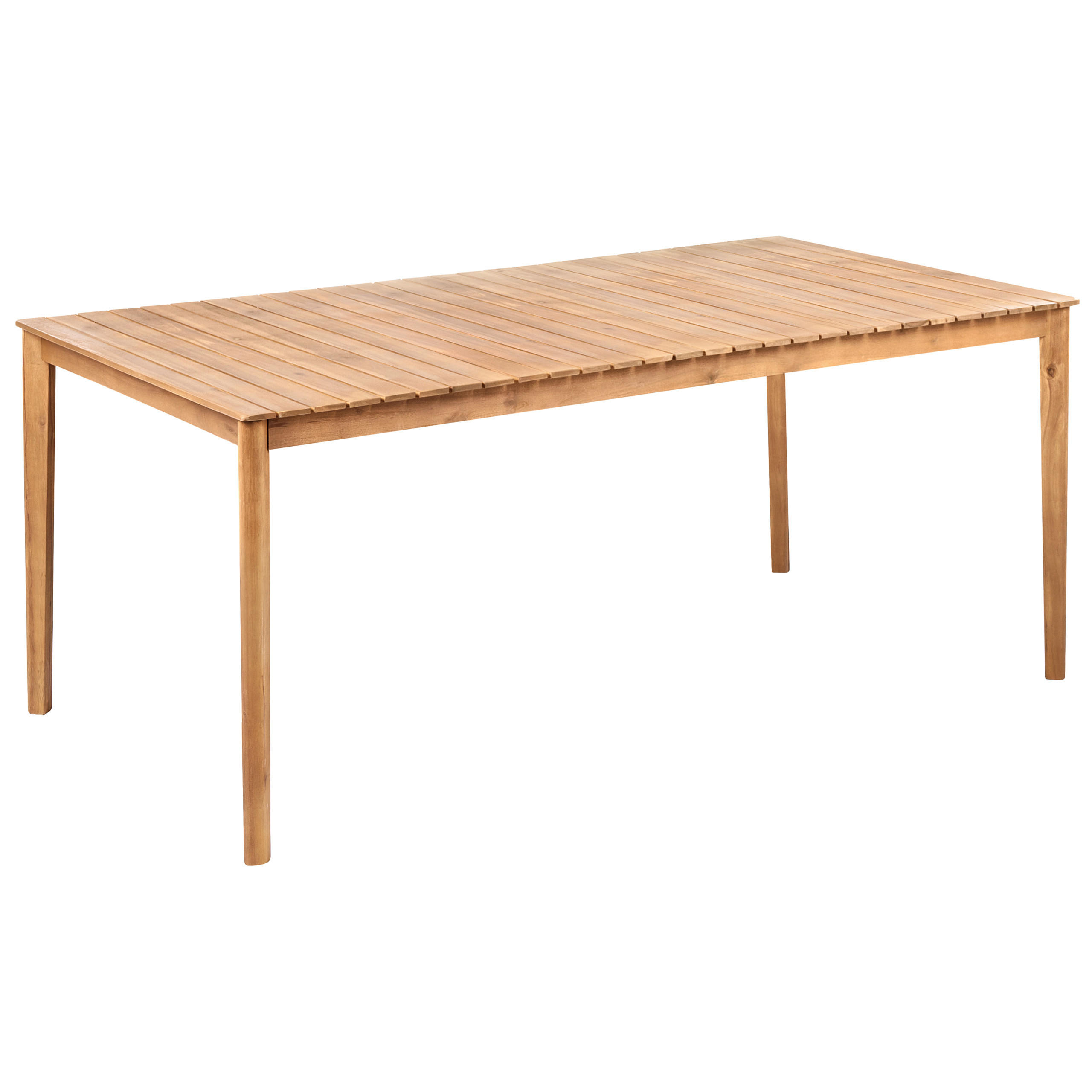 Beliani Gartentisch Hellbraun 100x75x180 cm