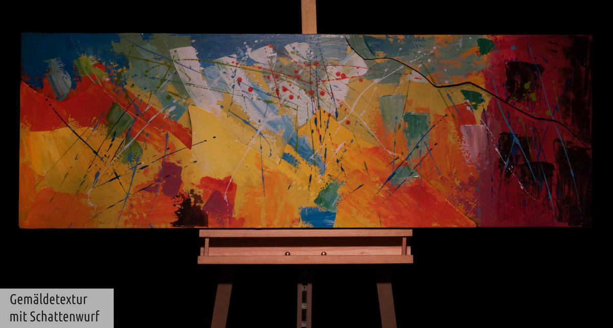 METALLBILD Bunt 144/44 cm - Multicolor, Metall (6.9/44cm) - KUNSTLOFT