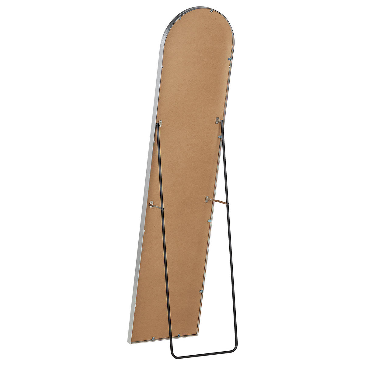STEHSPIEGEL silber 36/150 cm Bagnolet - Silberfarben, Metall (36/150/40cm) - Beliani