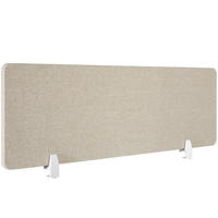 TRENNWAND für Schreibtisch Noisy,inkl. 2 Befestigungsklemmen,beige - Beige, Kunststoff (2.2/160/40cm) - tectake