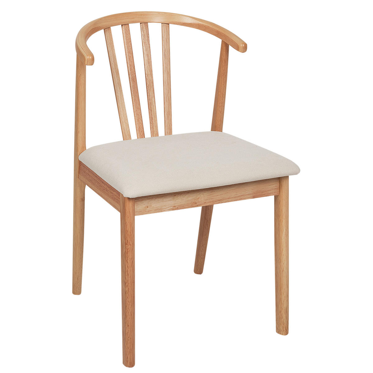 ESSZIMMERSTUHL 2er-Set Heller Holzfarbton Craig - Hellbraun/Beige, Holz (50/80/57cm) - Beliani