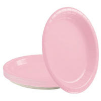 PAPPTELLER 16 Stück Rosa 23 cm - Rosa, Papier (22.9/1/22.9cm)