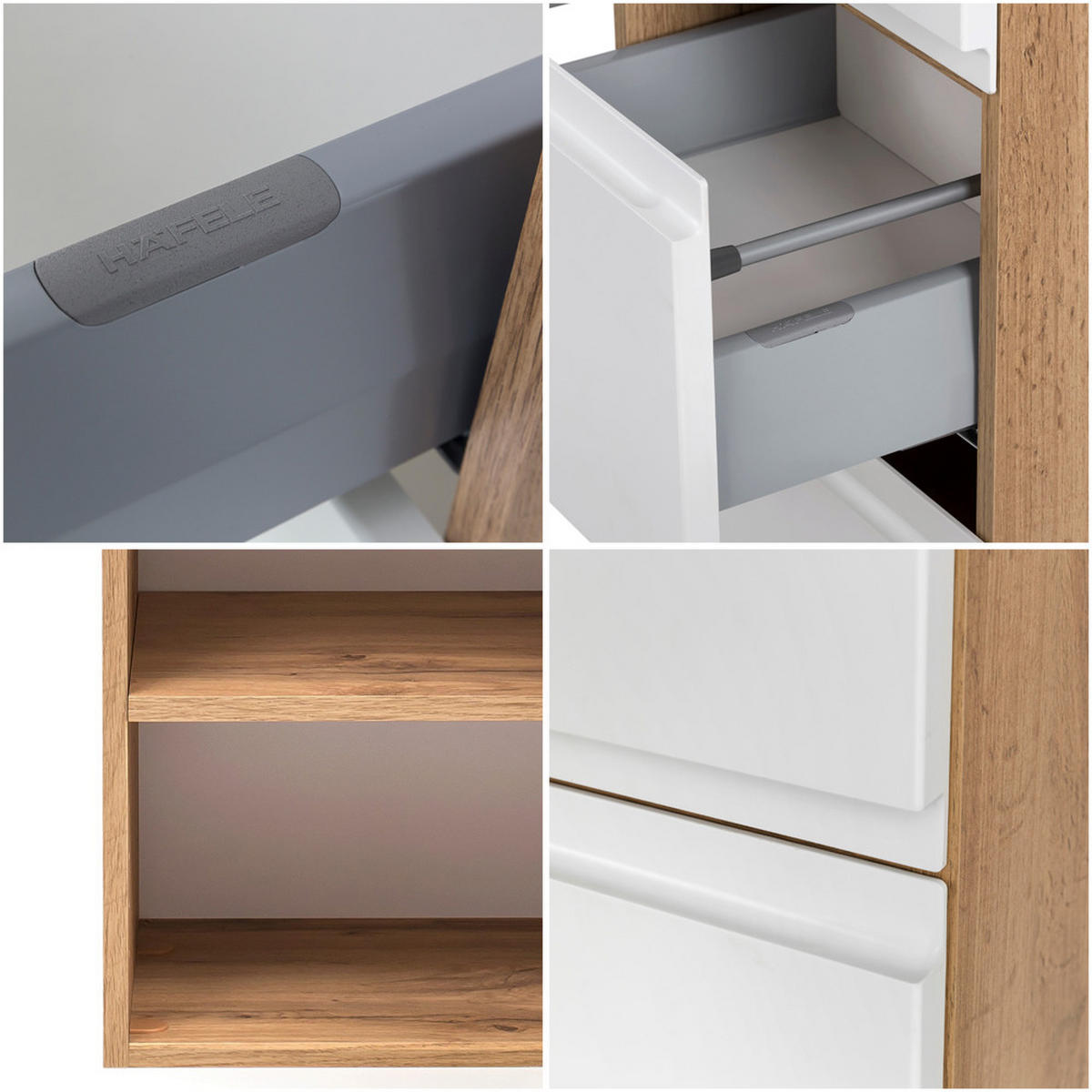 BADMÖBEL-SET 5-TLG. Vasto-03 - Weiß, Holzwerkstoff (170/200/35cm) - Lomado