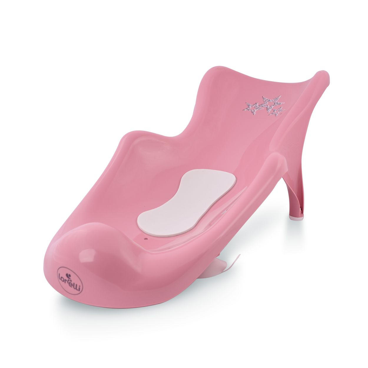 BABYBADEWANNE Einlage 10130490242 rosa Sterne Badewanneneinlage ab Geburt, Vakuumfüße, rutschfest - Rosa, Kunststoff (23/51cm) - Lorelli
