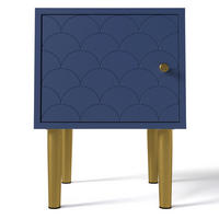 NACHTTISCH Marineblau 35/35/51 cm - Dunkelblau, Holz (35/51/35cm) - PANGIVO