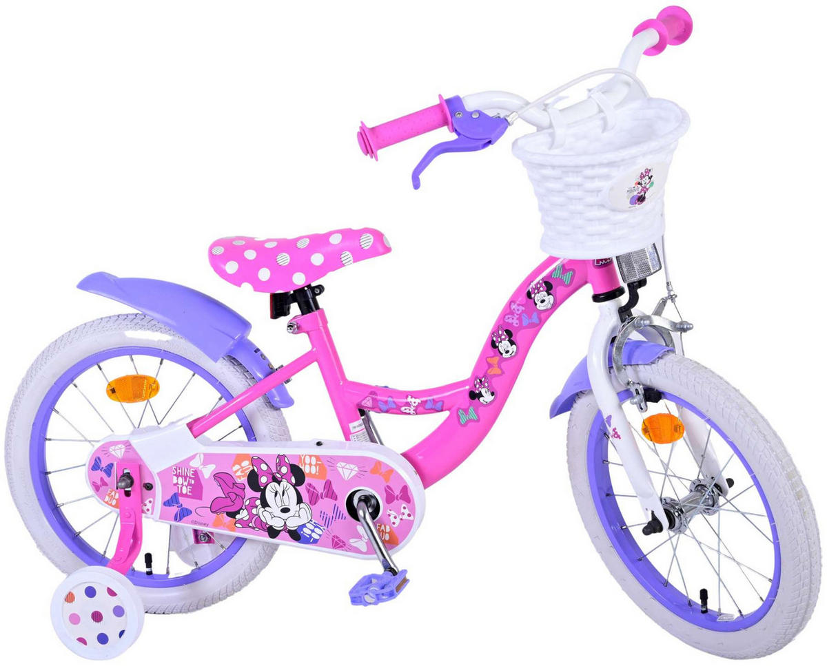 KINDERFAHRRAD Minnie Cutest Ever - Mädchen - Rücktritt + Handbremse - Rosa - Rosa, Metall (49cm) - TPFSports