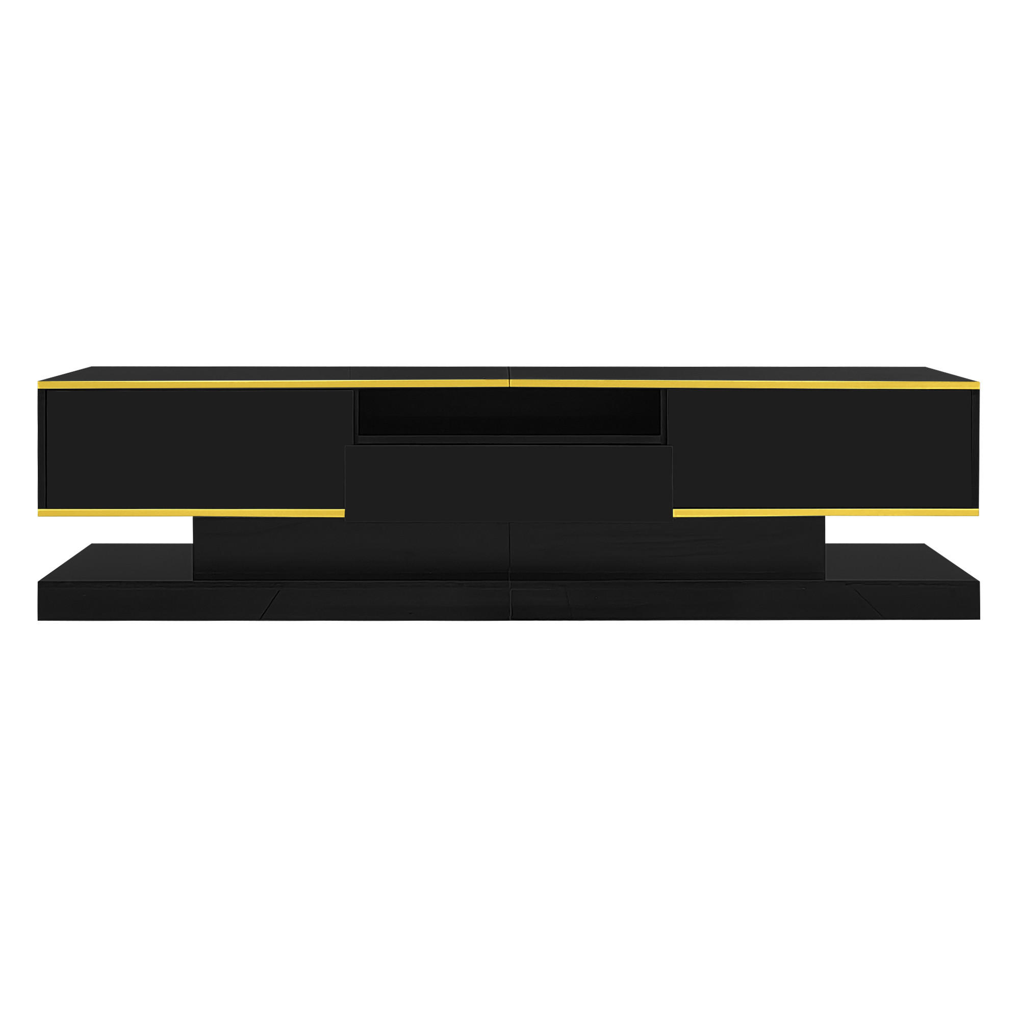 TV-SCHRANK 180/38/45 cm - Schwarz, Holzwerkstoff (38/45/180cm) - Raumix