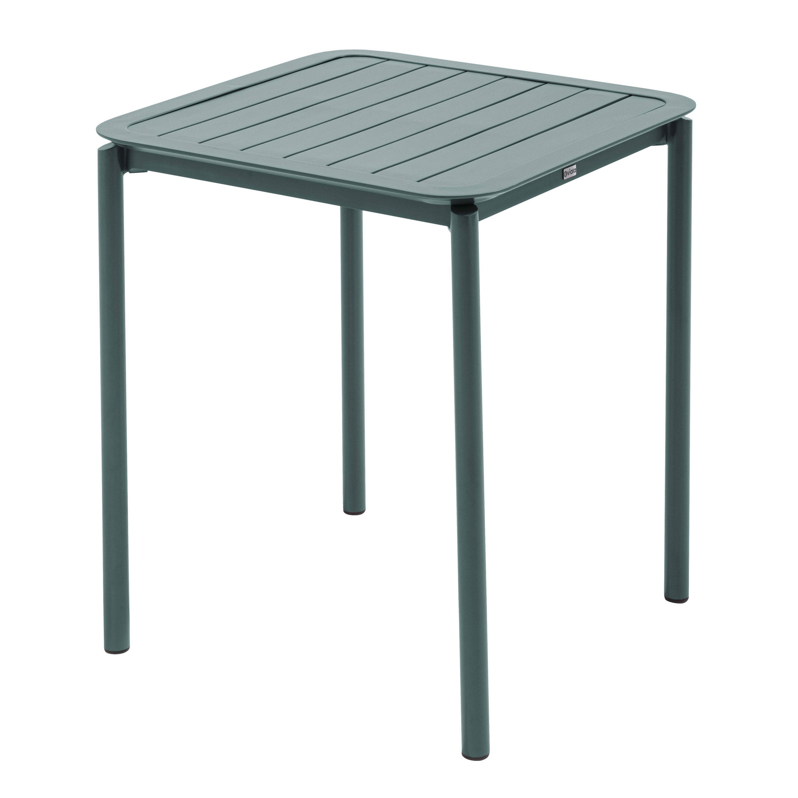 GARTENTISCH quadratisch, Dunkelgrünen - Grün, Metall (70/70/75cm) - Oviala