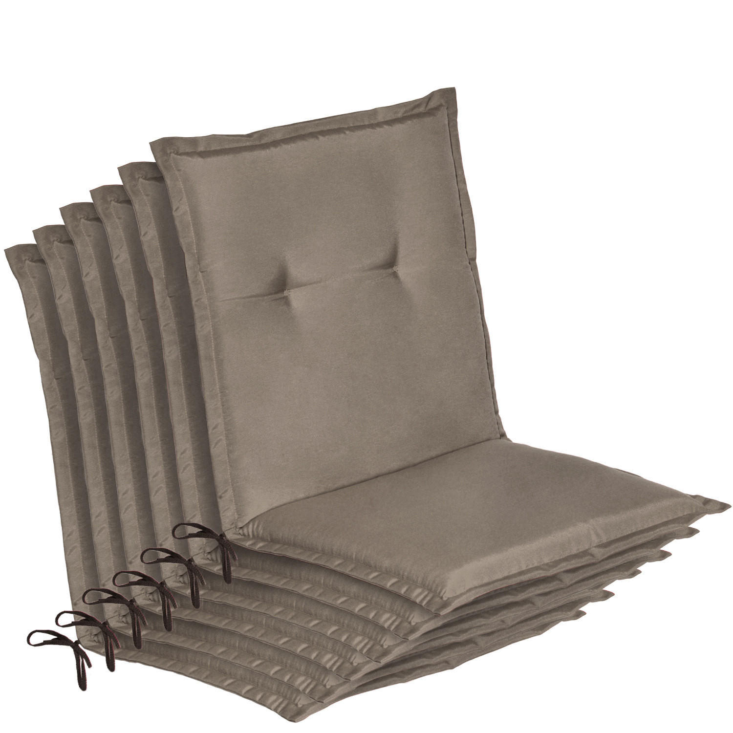 NIEDERLEHNER Loft NL 100x50x6cm Taupe (6tlg) - Taupe, Textil (50/100cm) - Beautissu 