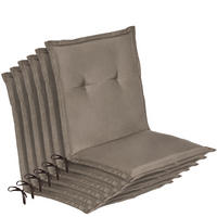 NIEDERLEHNER Loft NL 100x50x6cm Taupe (6tlg) - Taupe, Textil (50/100cm) - Beautissu 
