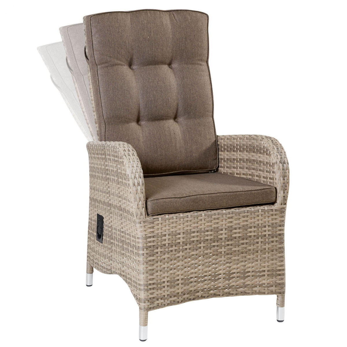 GARTENSTUHL Topeka 65x62,5x112 cm, Polyrattan, Natur - Naturfarben, Kunststoff (65/112/62.5cm) - dasmöbelwerk