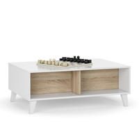 COUCHTISCH rechteckig Kira weiß - Honigeiche, Holzwerkstoff (38/100/68cm) - VS Venta-stock