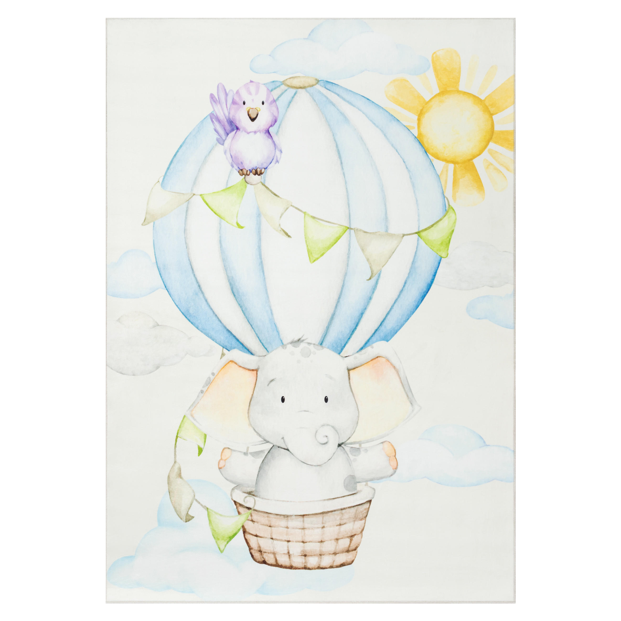 KINDERTEPPICH KIDS Creme Elefant 140/200 cm - Creme, Textil (140/200cm) - Tapiso