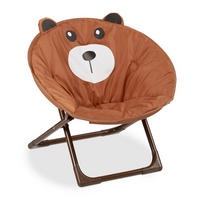 KINDERSTUHL Moonchair - Braun, Kunststoff/Textil (50/47/48cm) - Relaxdays