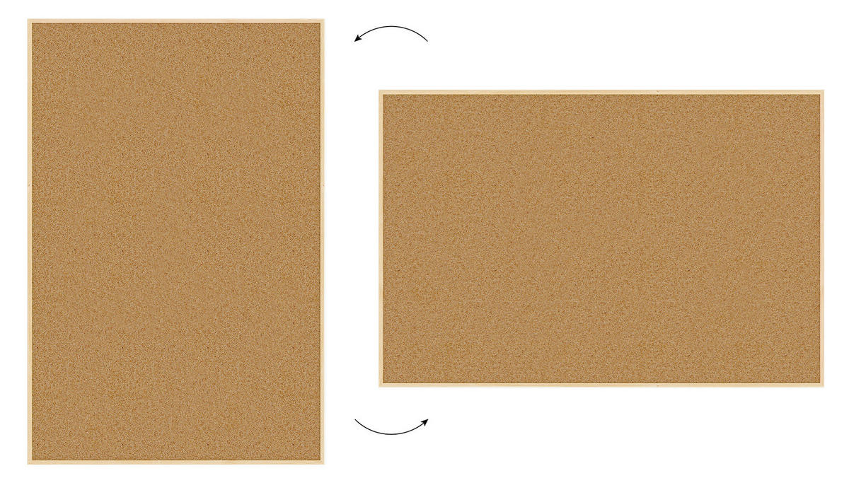 PINNWAND mit Naturholzrahmen 180x120cm - Braun, Holz (180/120/1.8cm) - ALLboards