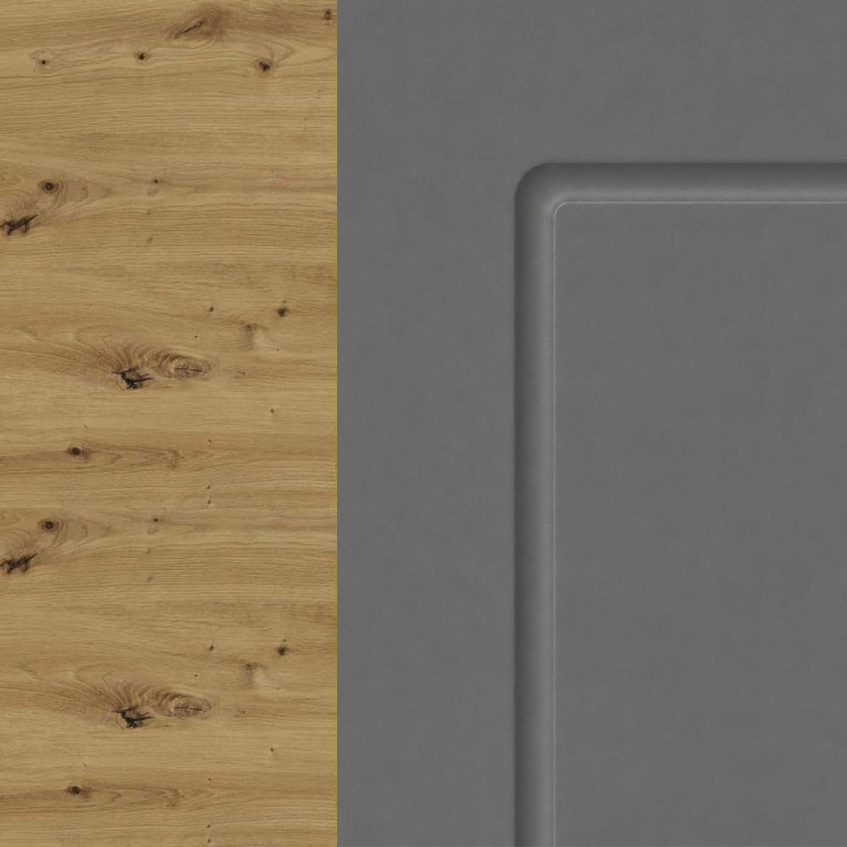 KÜCHENHÄNGESCHRANK Kvantum W2/20 Eiche Artisan / Dust Grey Matt 20 / 32,5 / 72cm - Eiche Artisan/Grau, Holz/Holzwerkstoff (20/72/32.5cm) - Feldmann-Wohnen