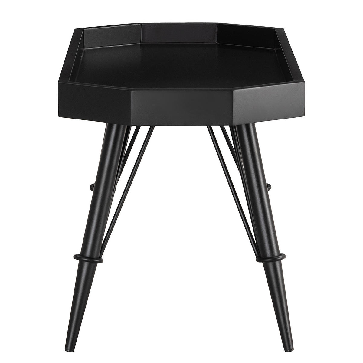 COUCHTISCH - Holzwerkstoff / Metall - Schwarz, Holzwerkstoff/Metall (40/80/43cm) - home24